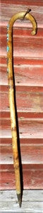 Antique Walking Stick 32 Inches Long 5 Badges