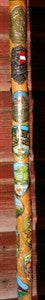 Antique Walking Stick 23 Badges Medallions Stocknagels 32 1/2 Inches Long