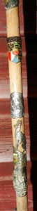 Antique Walking Stick 33 Inches Long 14 Badges